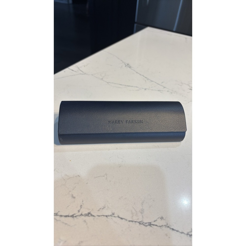 Warby Parker Eyeglasses Sunglasses Hard Case Dark Blue Magnetic Closure